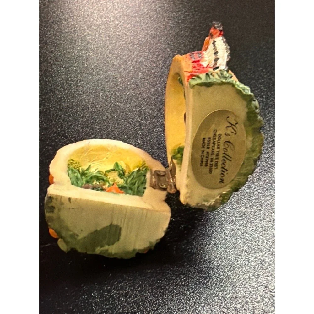 K's Collection Thanksgiving Turkey Trinket Box Hinged Fall Decor Dollar Tree‎
